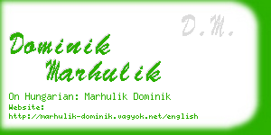 dominik marhulik business card